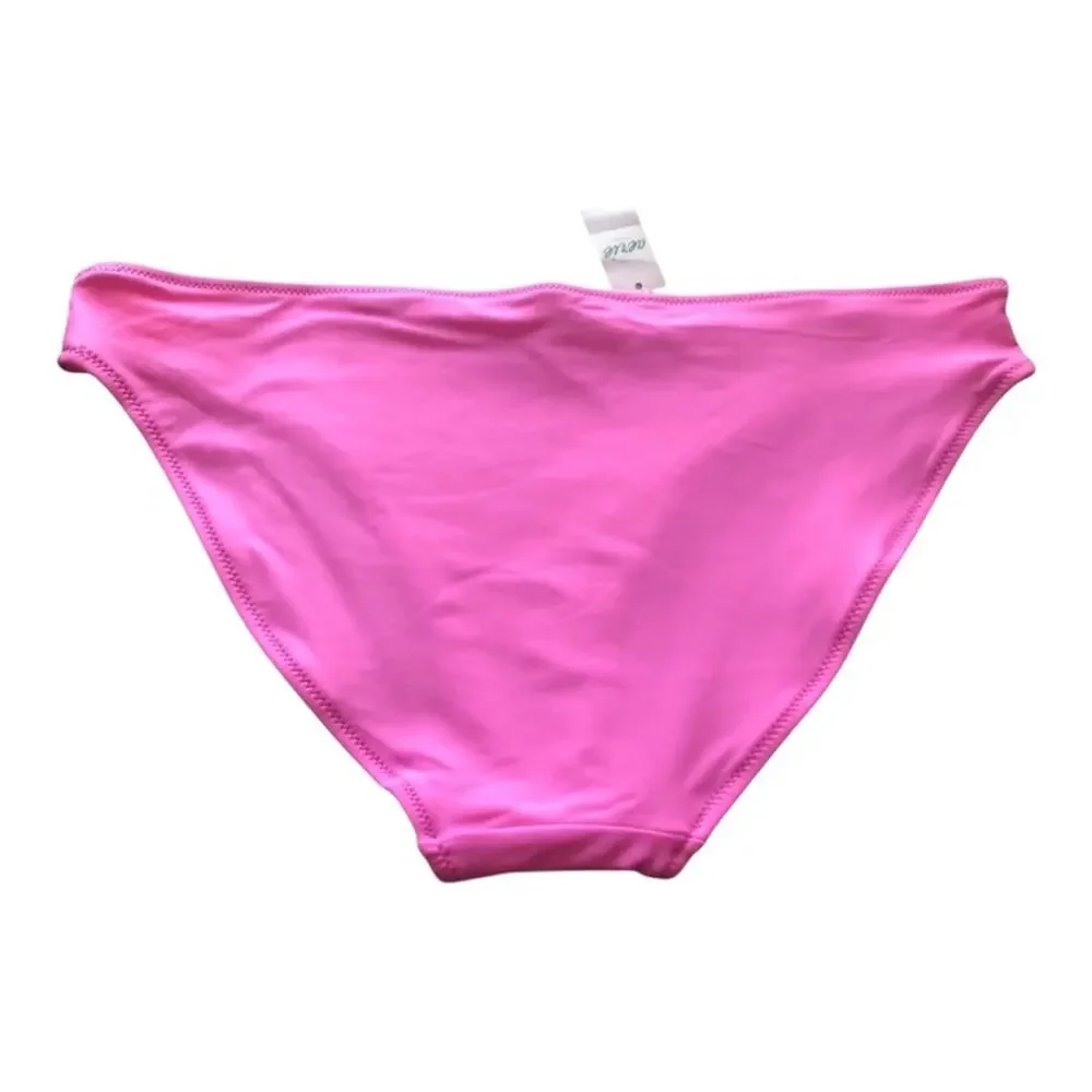 Aerie NWT Sleek Stylish Full Coverage Bold Hot Pink Shade Bikini Bottom Medium